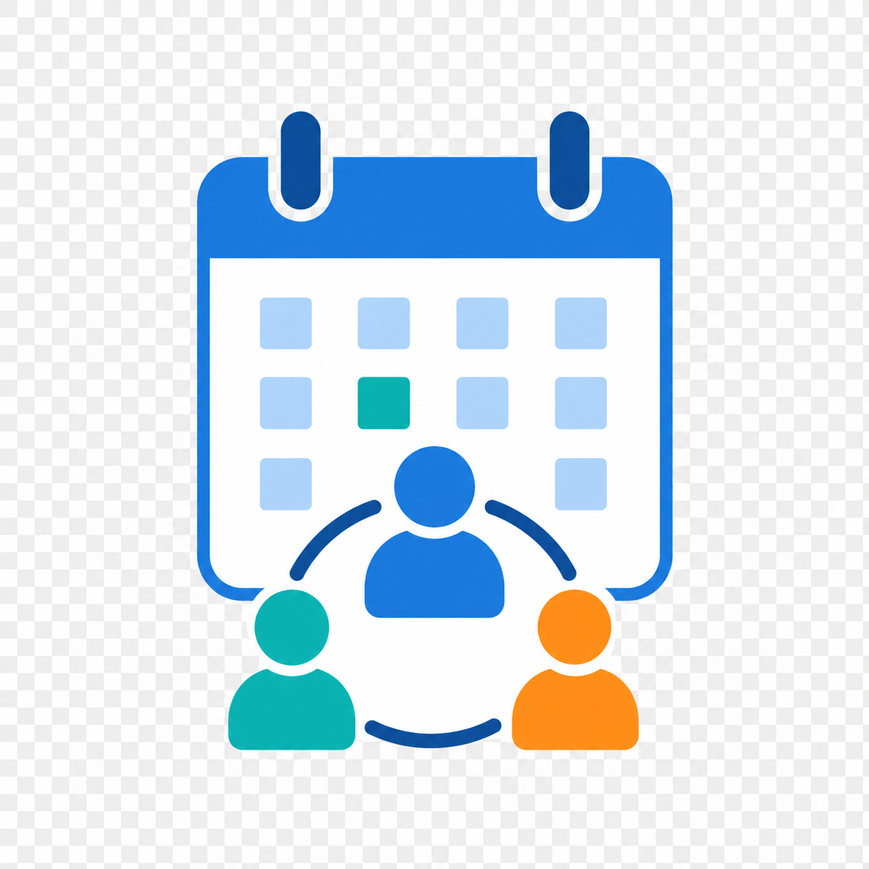 Calendar Network with People and Square Layout