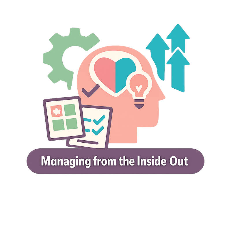 Create an icon that speaks to this copy Managing from the Inside OutGreat leadership starts with selfawareness Youll uncover your core values discover-2