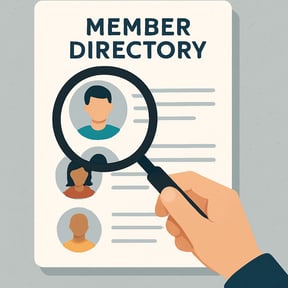 member directory  searching for members with magnifying glass-1