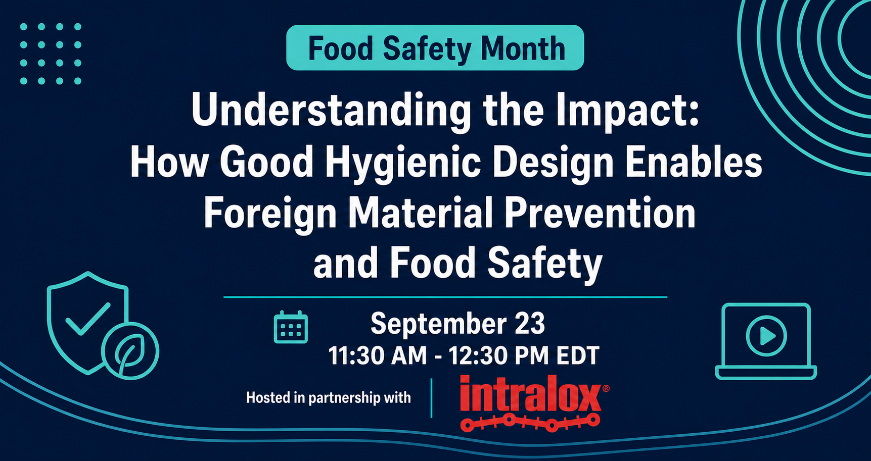 Intralox Partnership Graphic with 1130 AM  1230 PM EDT
